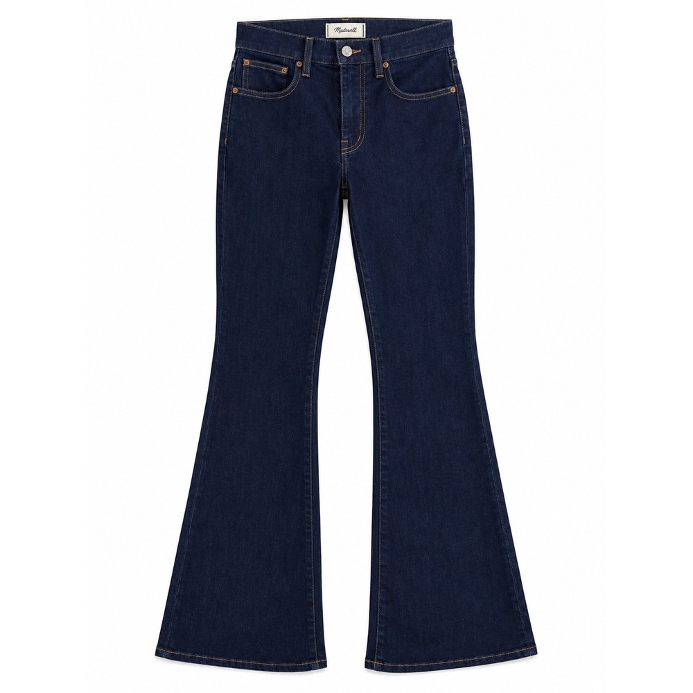 Madewell The Stretch Flare Jean Dark Wash High Rise Denim 23P Petite Indigo